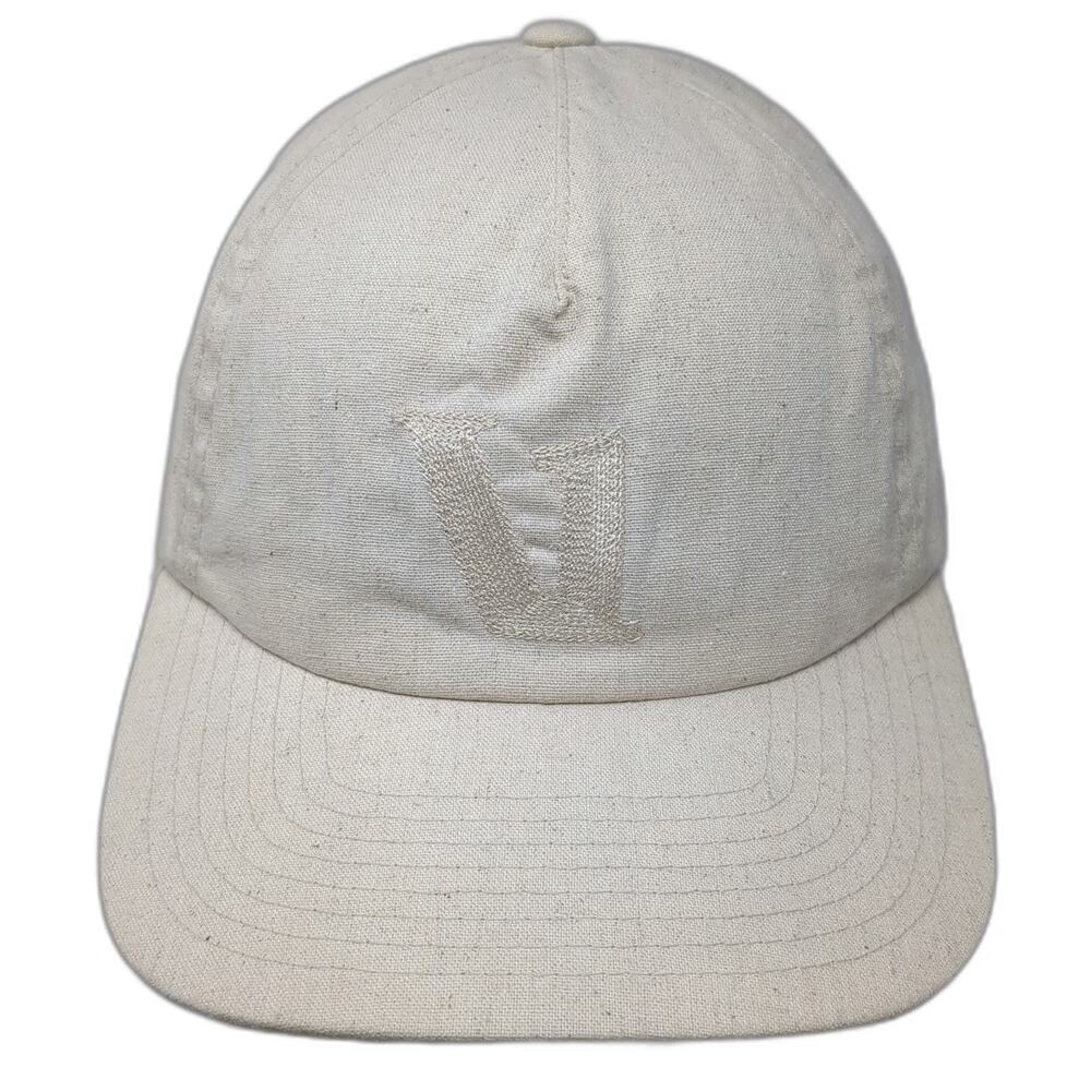 Vuori 5 Panel Beige One Size Hemp Blend Tonal Logo Snapback Hat Curved Brim